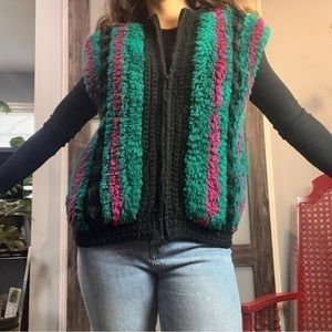 Vintage Joyce Knit vest warm unique original size S
